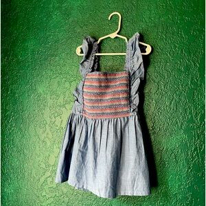 Crown & Ivy kids chambray smocked top